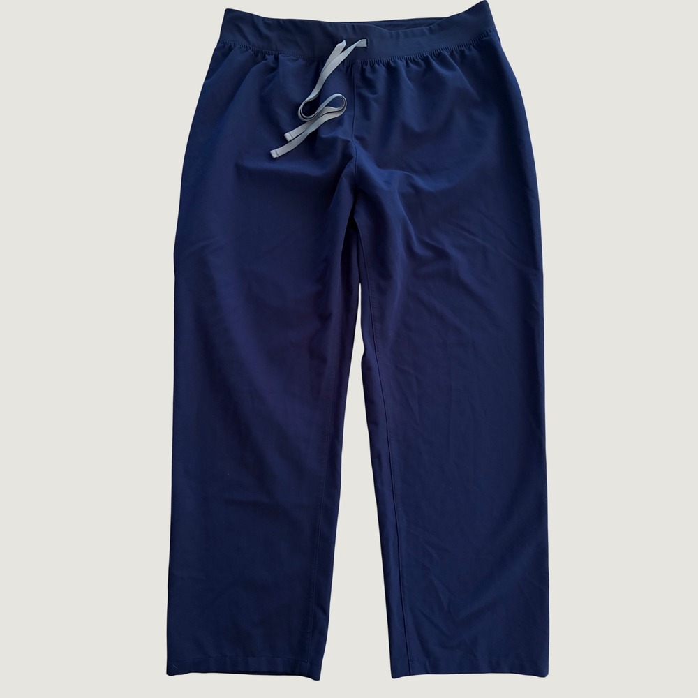 Figs Livingston Scrub Pants Navy Blue 3XL Style 1000210 Drawstring Straight Leg